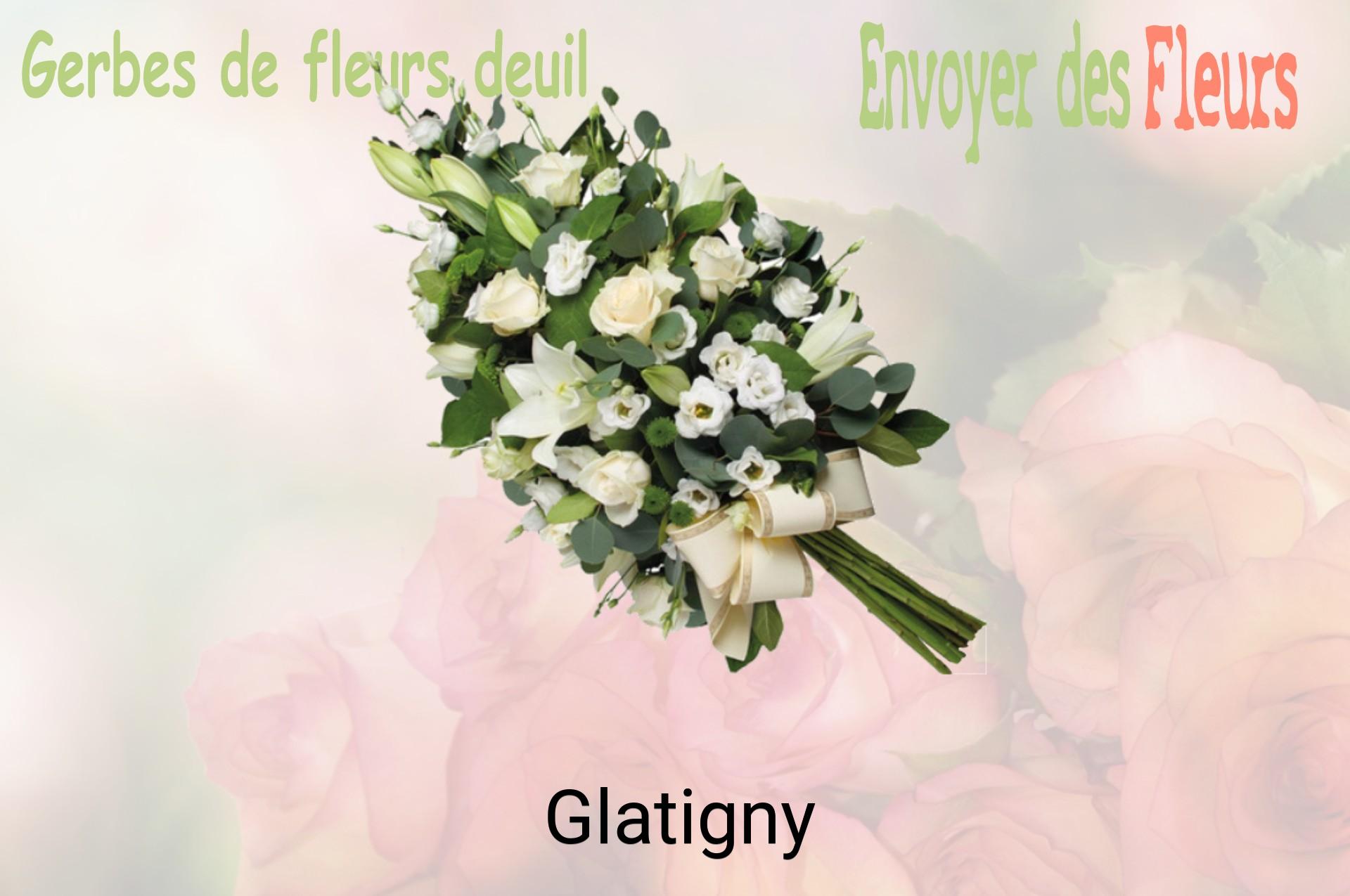 Gerbe de fleurs de deuil livrée à Glatigny